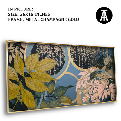 Artwork in Metal Champagne Gold Frame