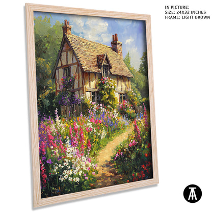 Artwork in Dark Brown Frame