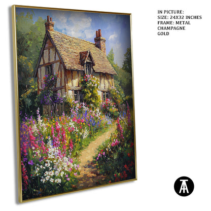 Artwork in Light Brown Frame