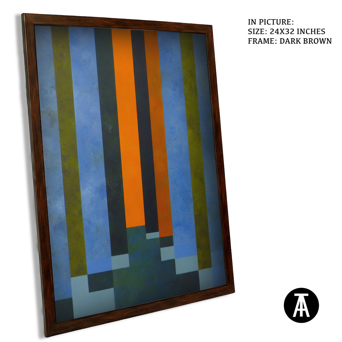 Artwork in Dark Brown Frame