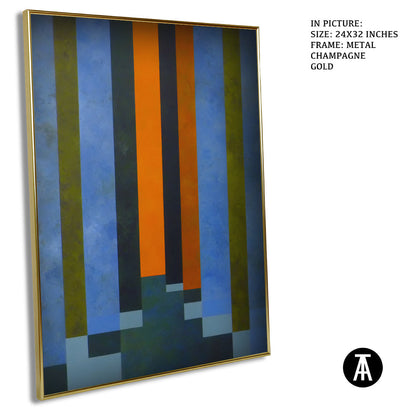 Artwork in Metal Champagne Gold Frame
