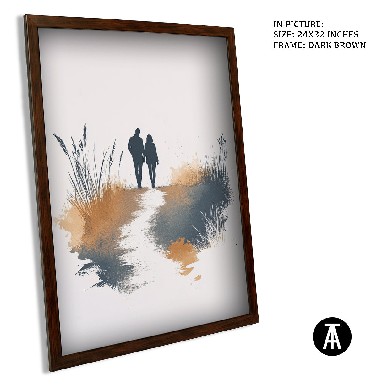 Artwork in Metal Champagne Gold Frame