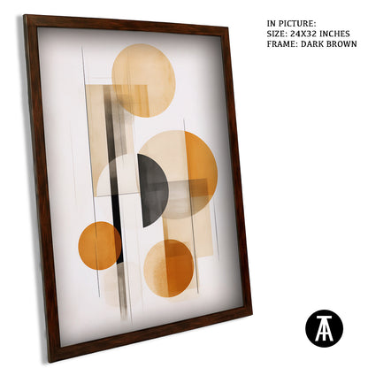 Artwork in Metal Champagne Gold Frame