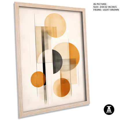 Artwork in Dark Brown Frame