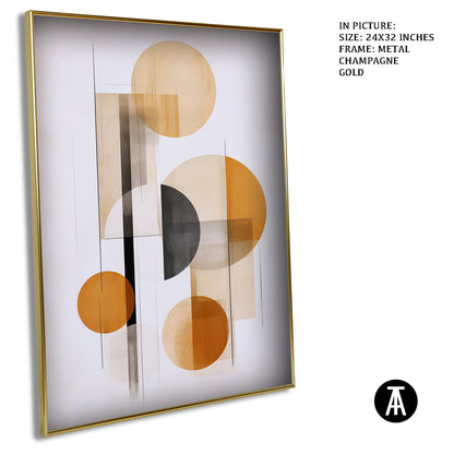 Artwork in Light Brown Frame