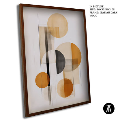 Artwork in Dark Wood Frame