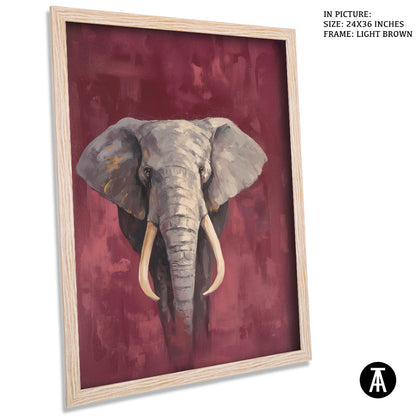 Artwork in Light Brown Frame
