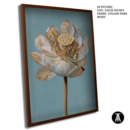 Artwork in Dark Wood Frame