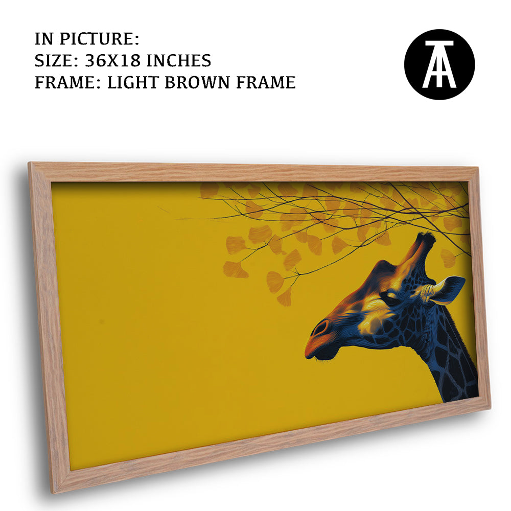 Artwork in Light Brown Frame