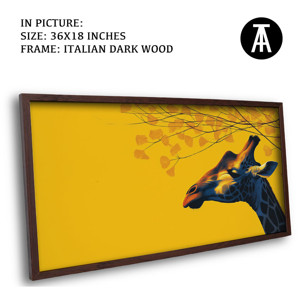 Artwork in Dark Wood Frame