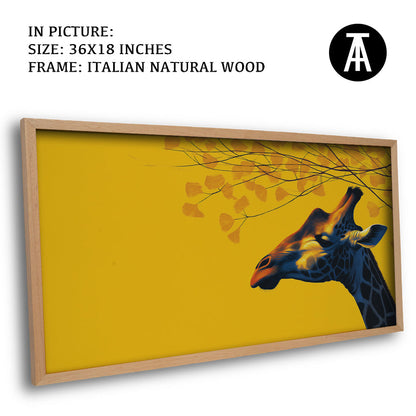 Artwork in Natural Wood Frame