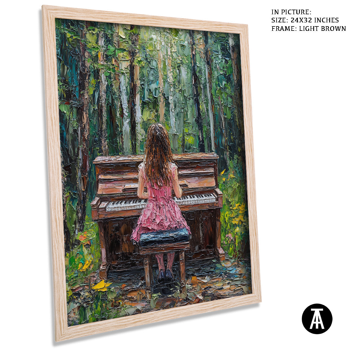 Artwork in Dark Brown Frame
