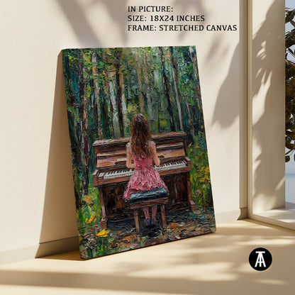 Artwork in Natural Wood Frame