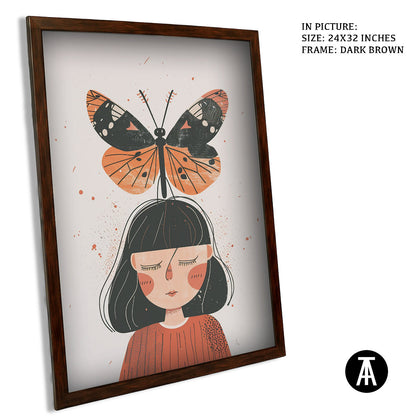 Sample Artwork in Dark Brown Frame