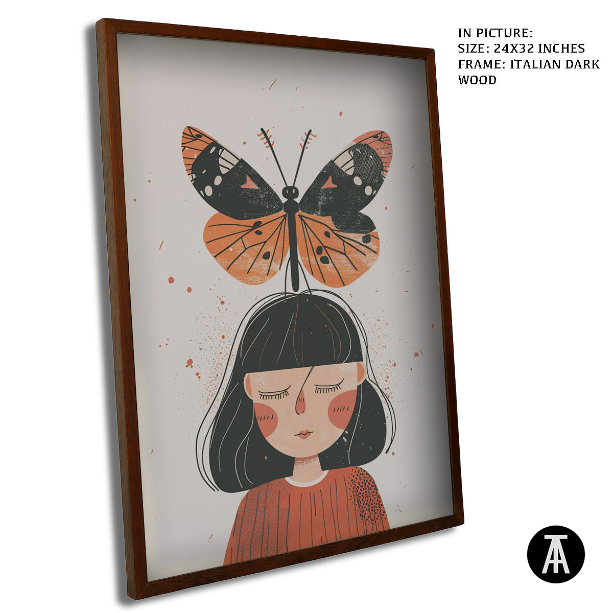 Sample Artwork in Italian Wood Framing Dark