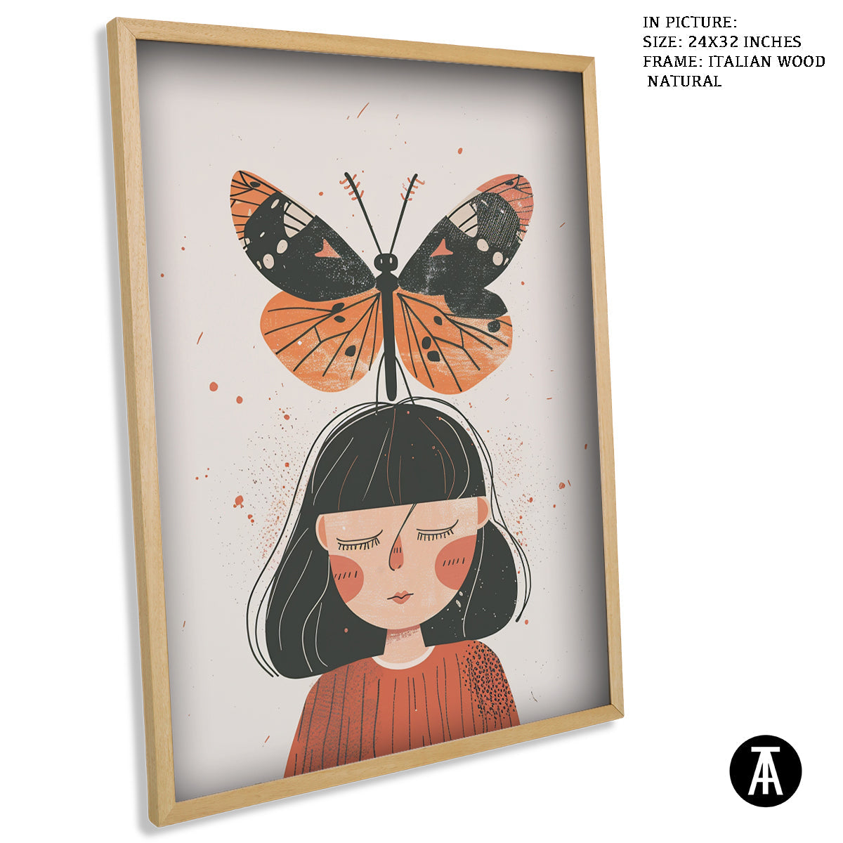 Sample Artwork in Italian Wood Framing Natural