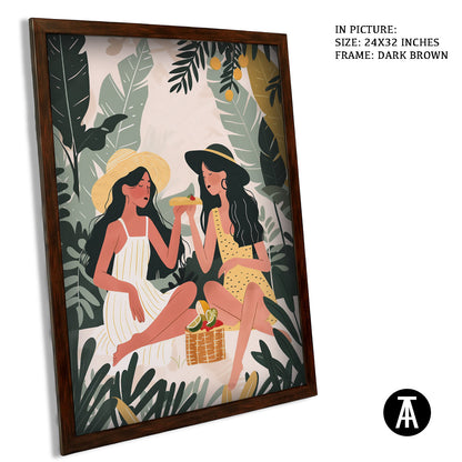 Artwork in Dark Brown Frame