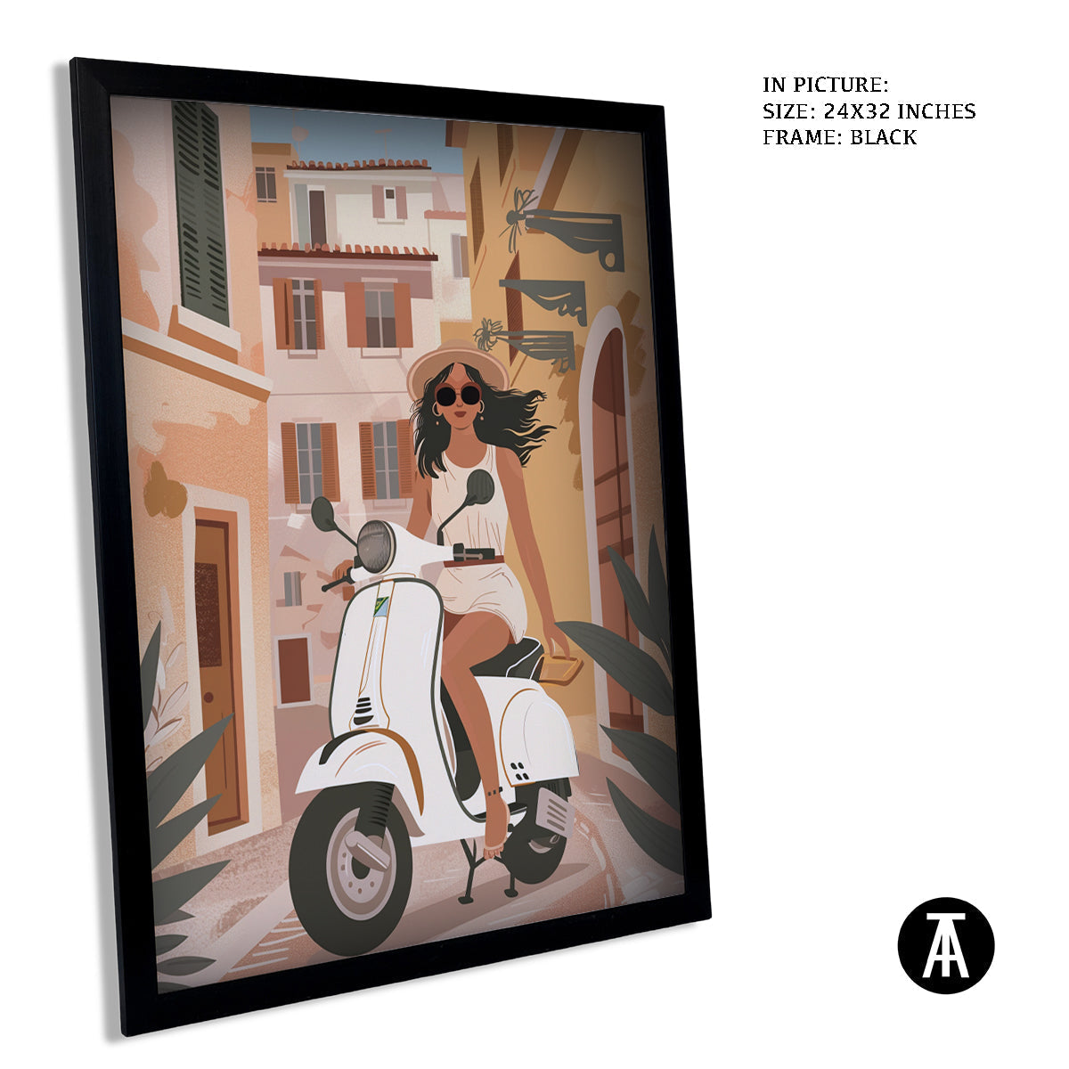 Sample Artwork in Black Frame