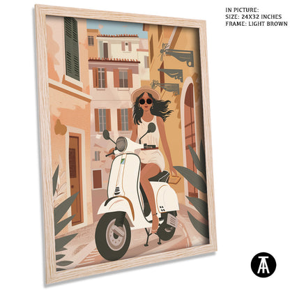 Sample Artwork in Light Brown Frame