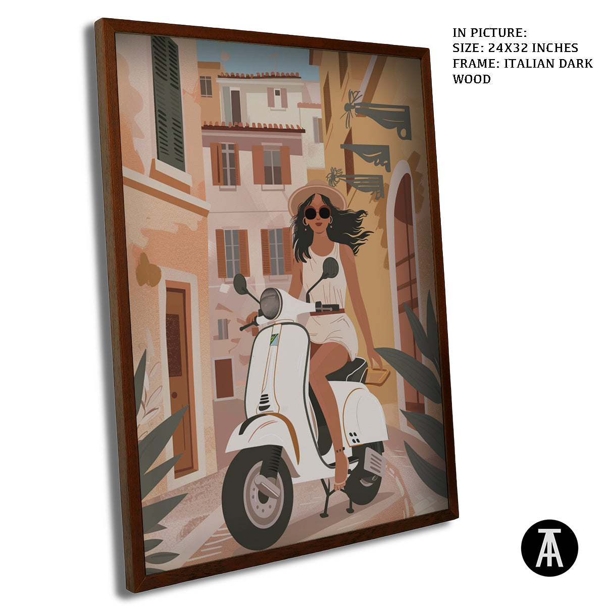 Sample Artwork in Italian Wood Framing Dark