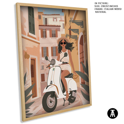 Sample Artwork in Italian Wood Framing Natural