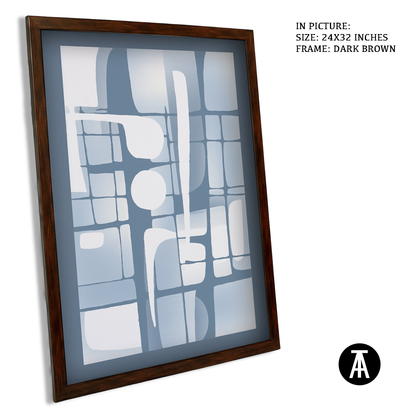 Artwork in Metal Champagne Gold Frame