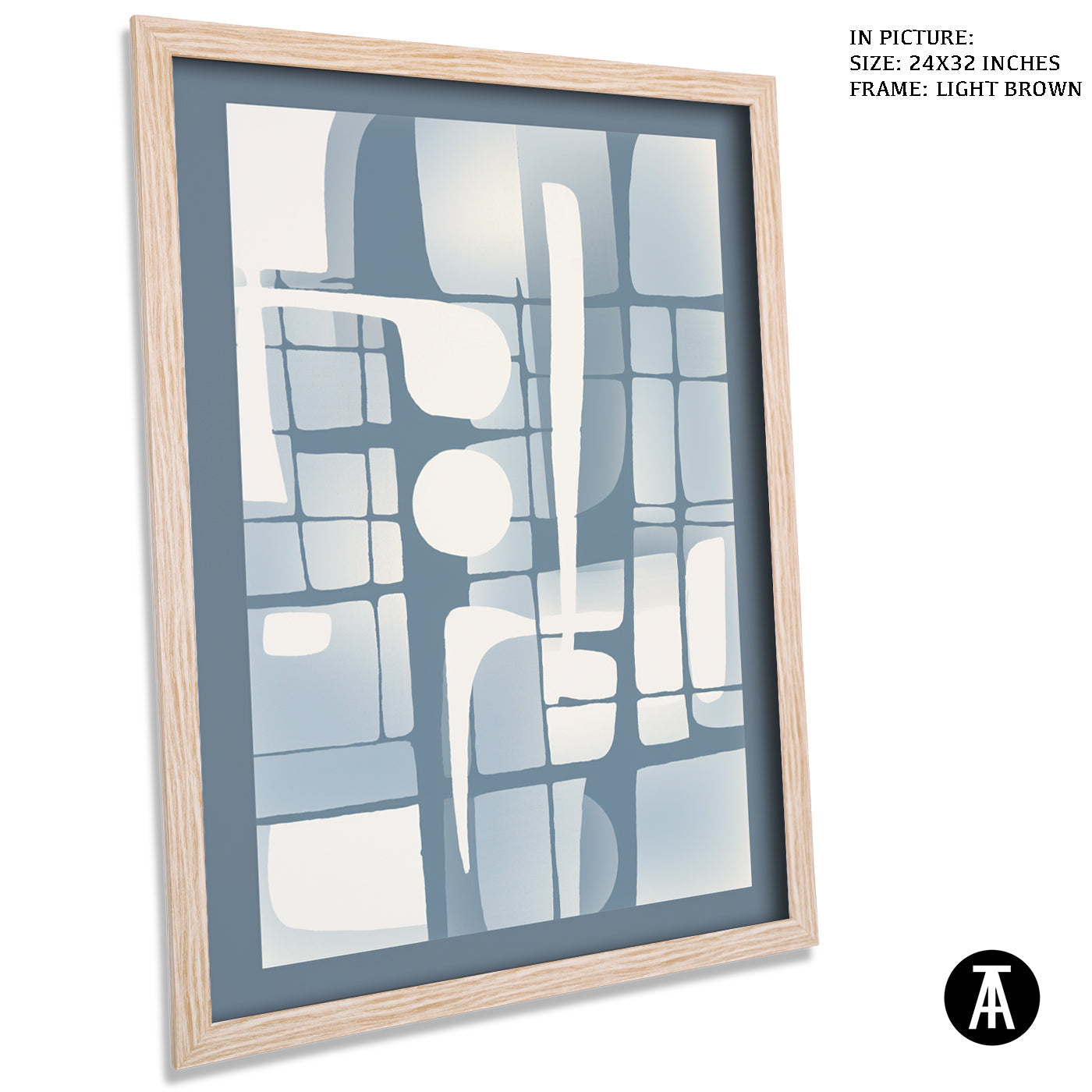 Artwork in Dark Brown Frame