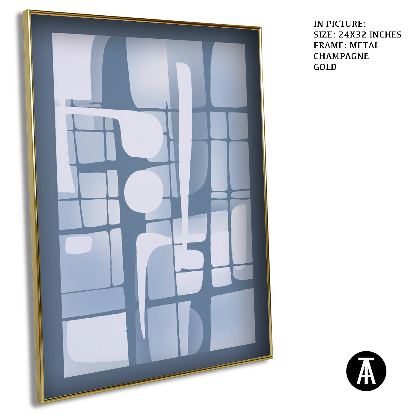 Artwork in Light Brown Frame