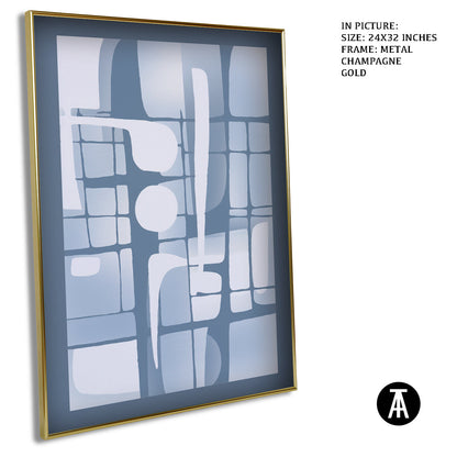Artwork in Light Brown Frame