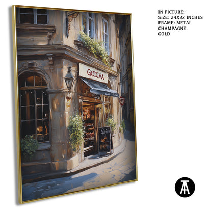 Artwork in Light Brown Frame