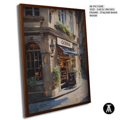Artwork in Dark Wood Frame