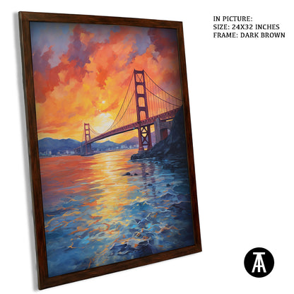 Artwork in Metal Champagne Gold Frame