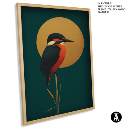 Artwork in Natural Wood Frame