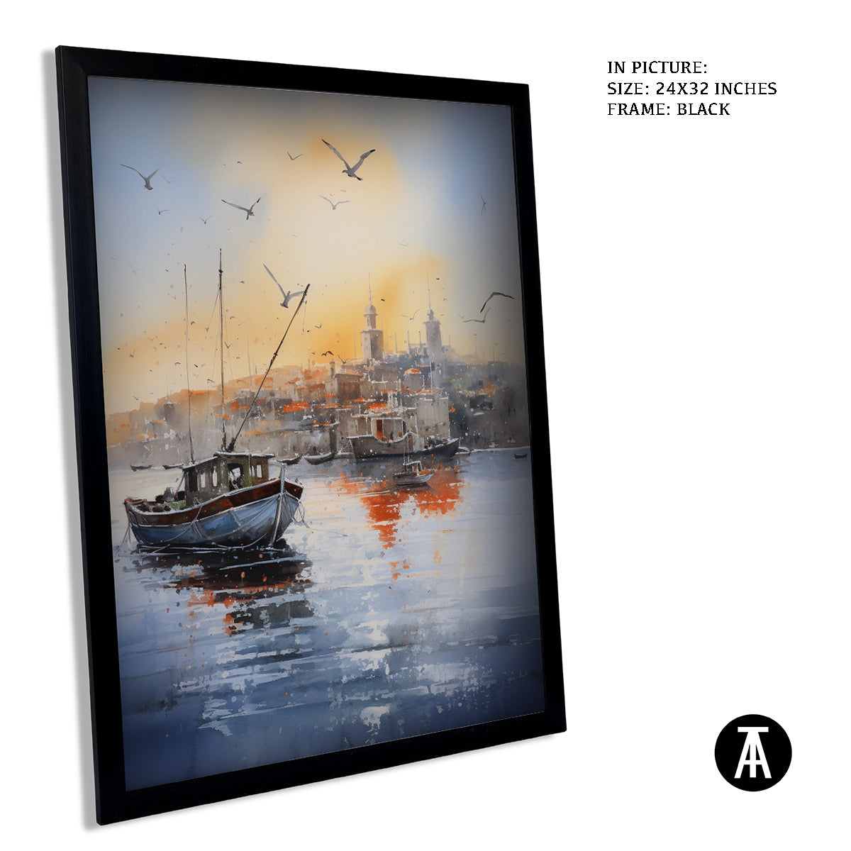 Sample Artwork in Black Frame