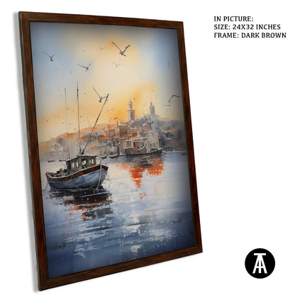 Sample Artwork in Dark Brown Frame