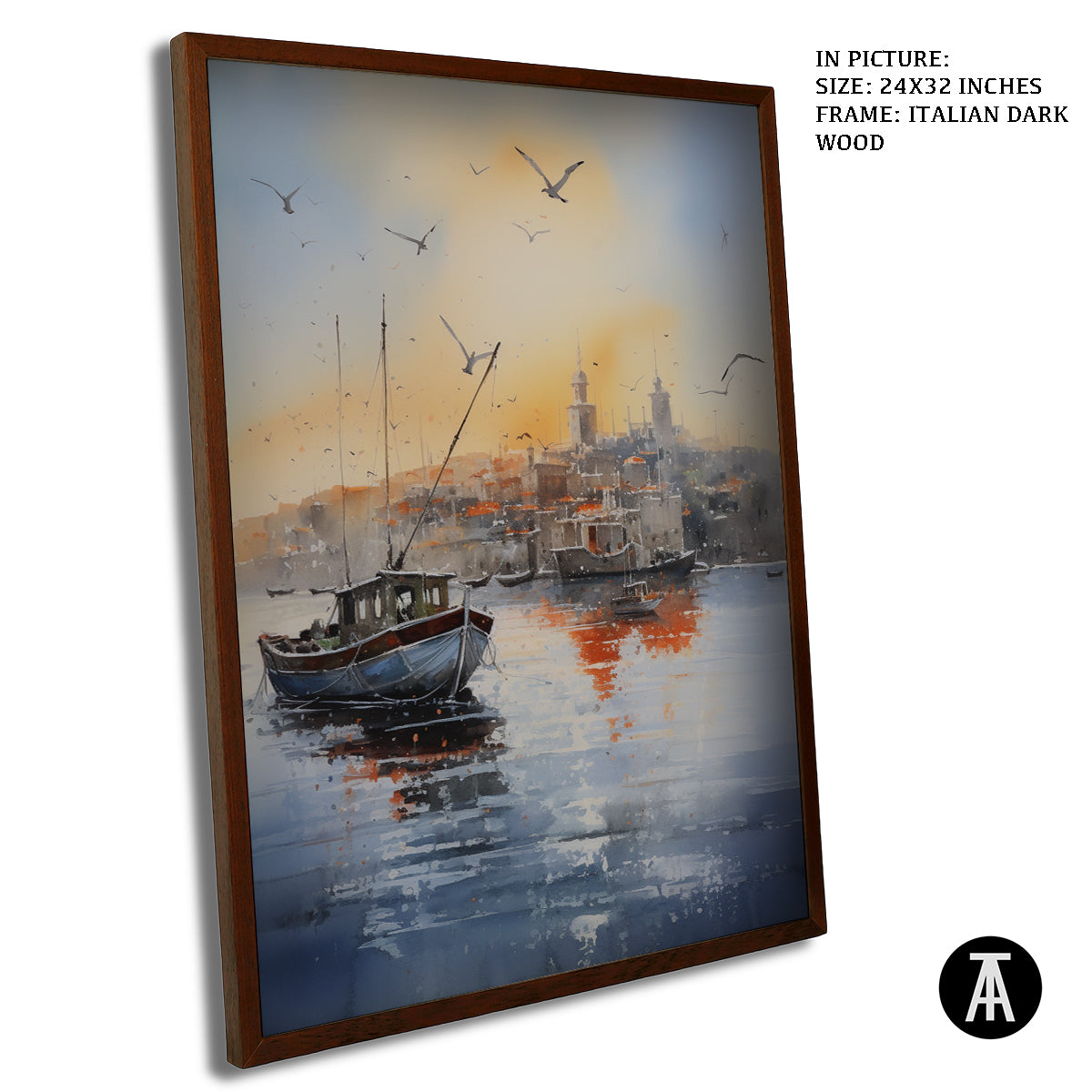 Sample Artwork in Italian Wood Framing Dark