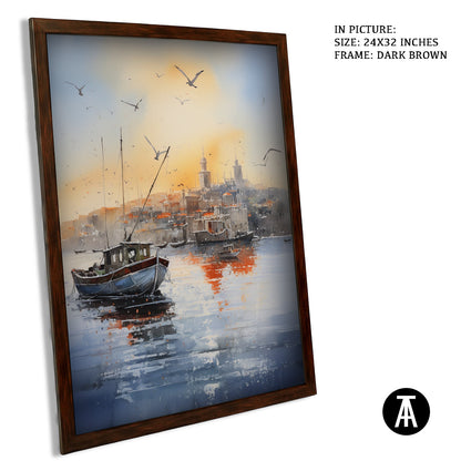 Artwork in Metal Champagne Gold Frame