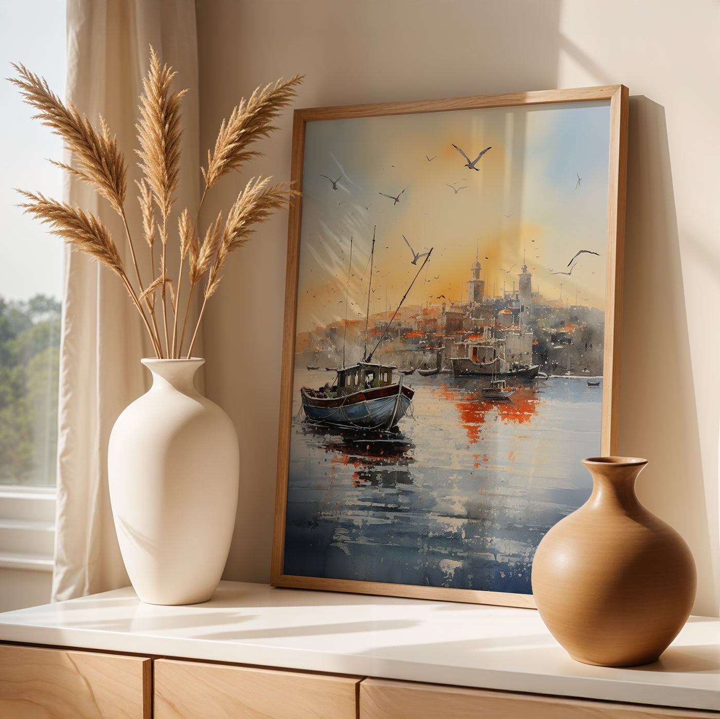 Istanbul Painting in a Lifestyle Setting