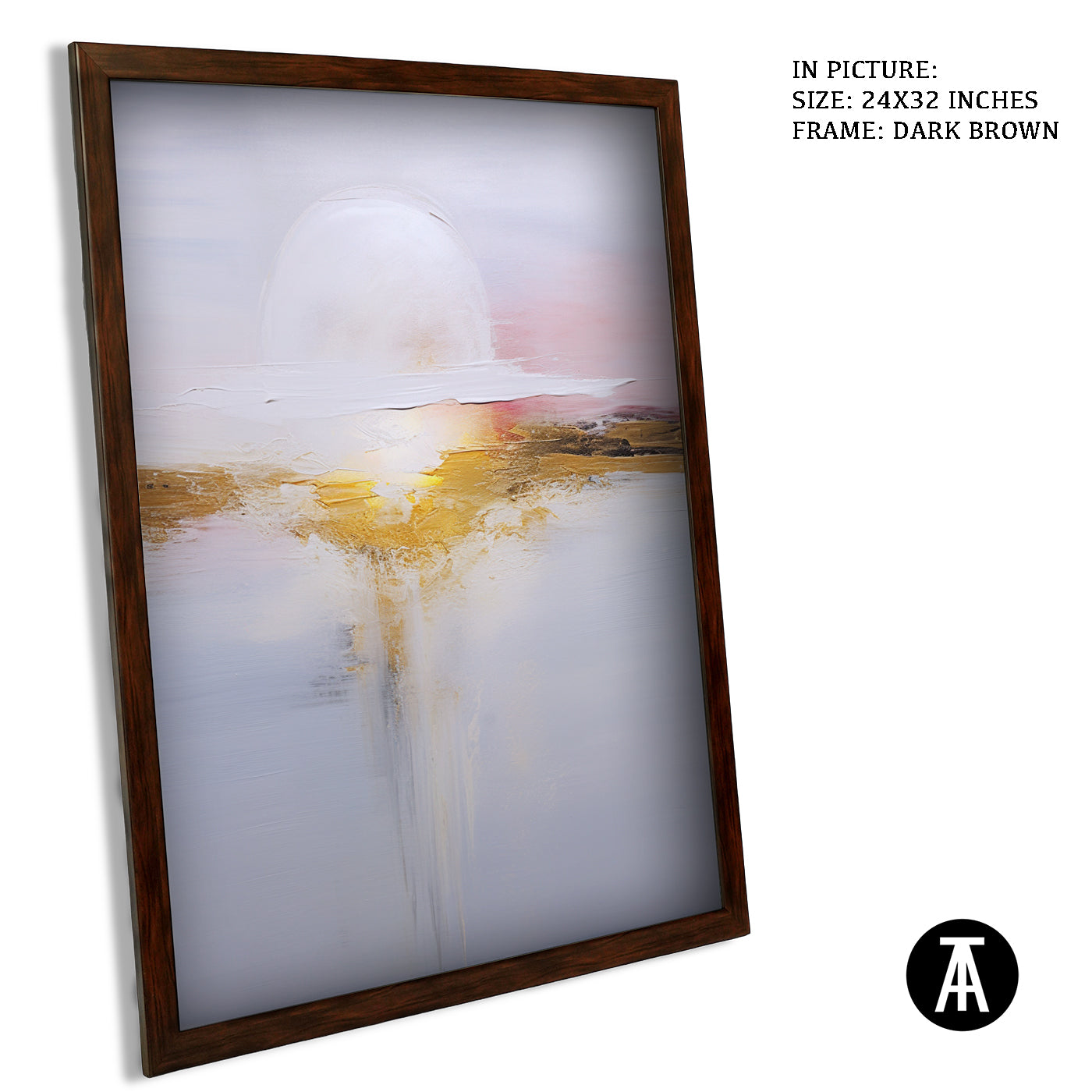 Artwork in Metal Champagne Gold Frame