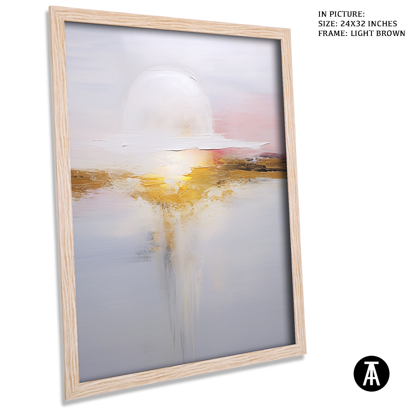 Artwork in Dark Brown Frame