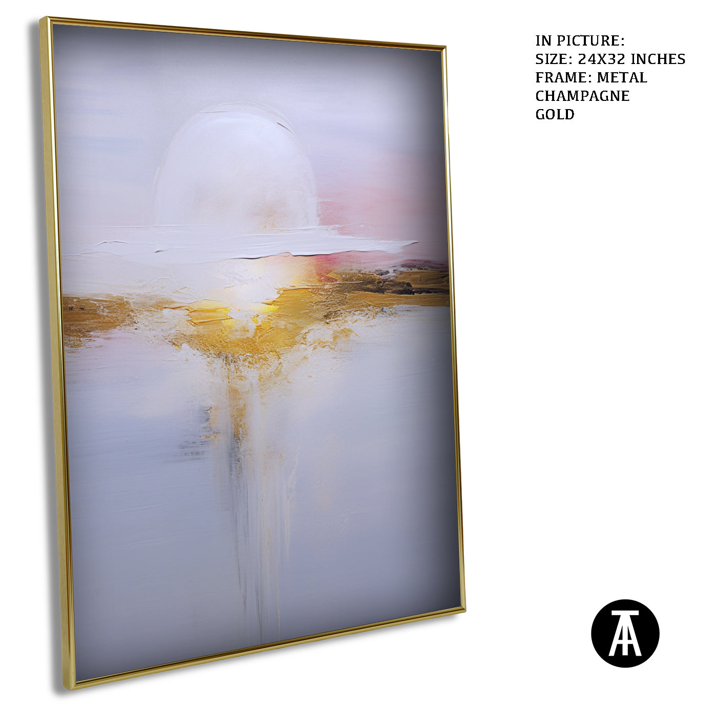 Artwork in Light Brown Frame