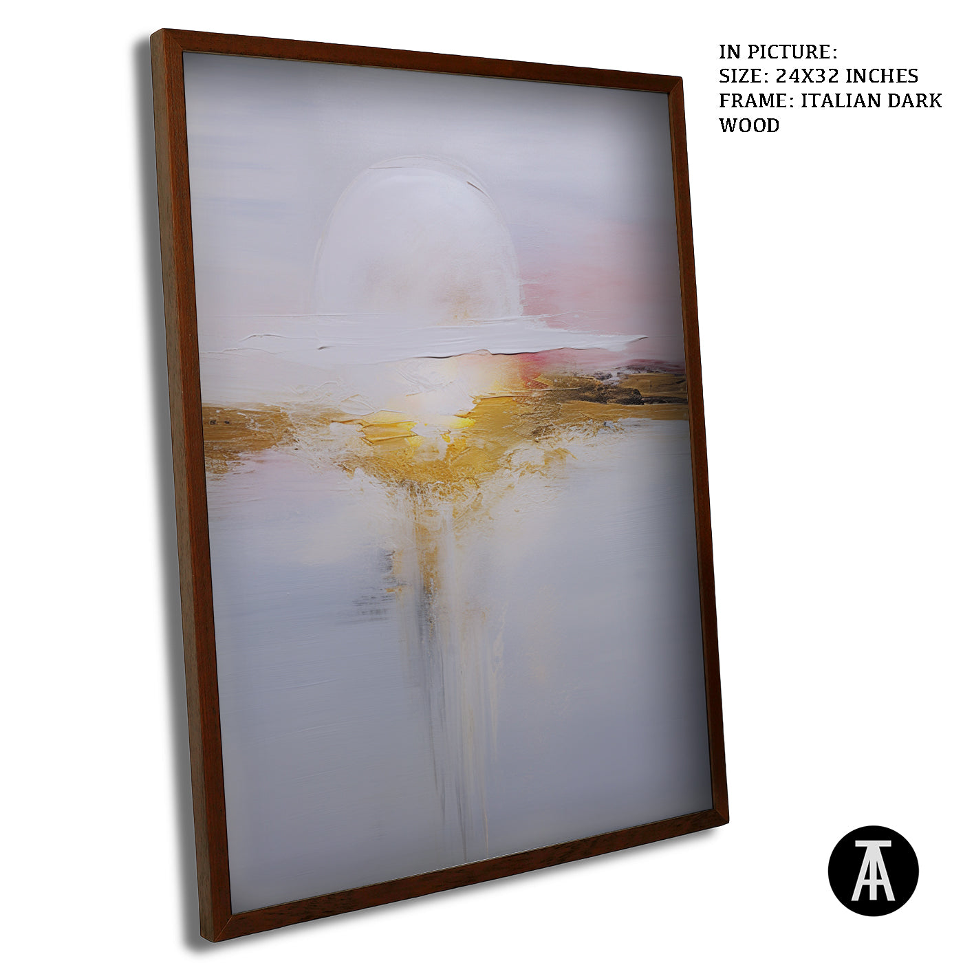 Artwork in Dark Wood Frame