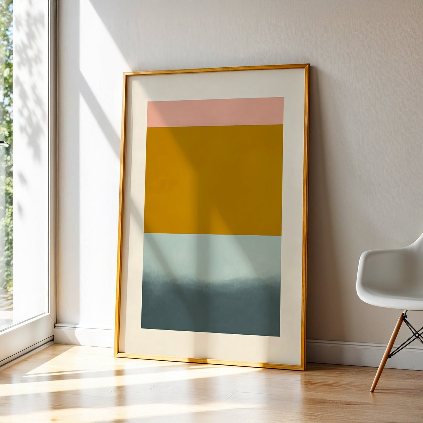 Abstract Art in a Lifestyle Setting Golden Silence by NYC Abstract