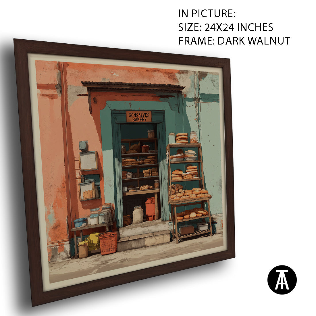 Artwork in Dark Walnut Frame