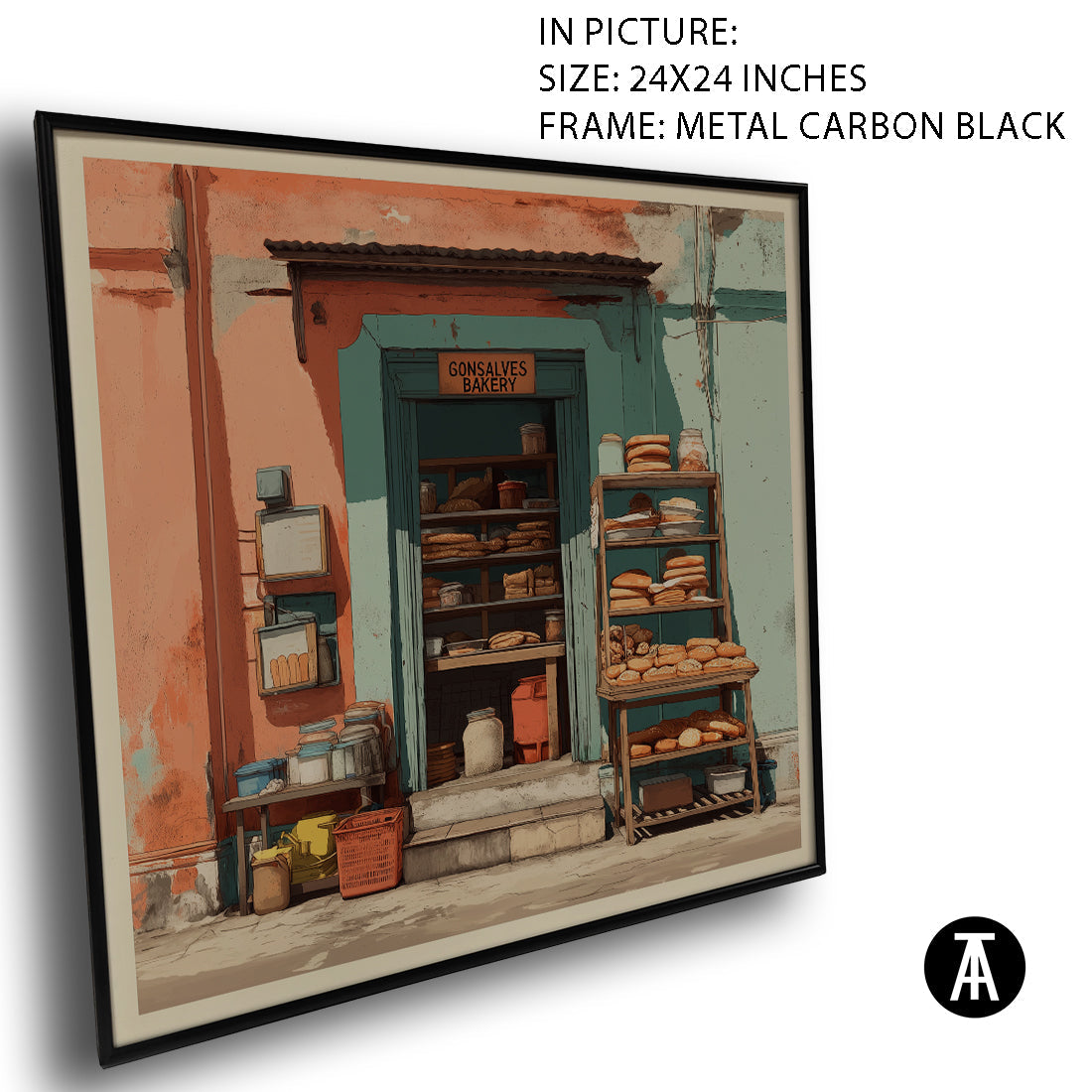 Artwork in Carbon Black Meta Frame