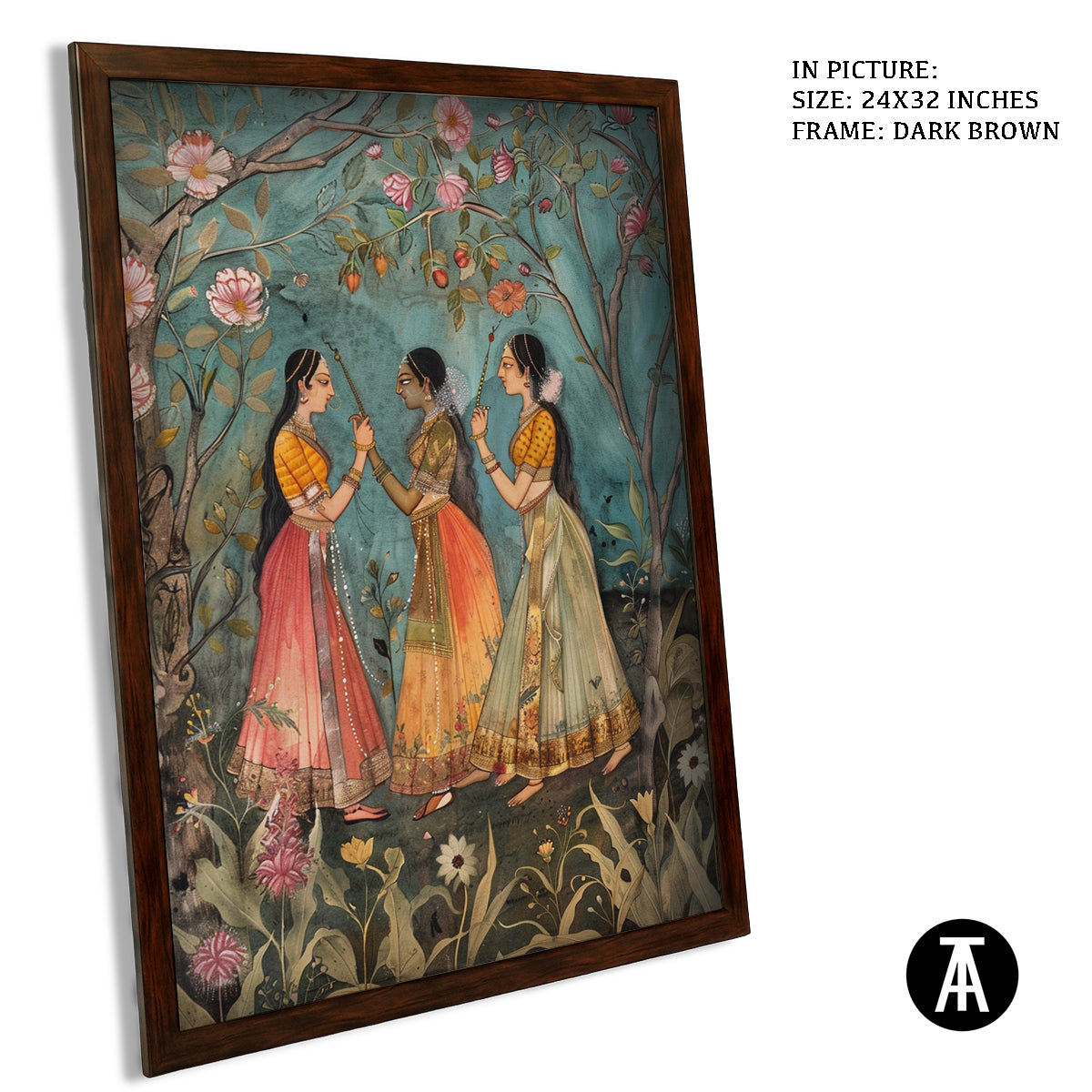 Artwork in Metal Champagne Gold Frame