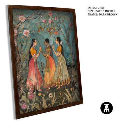 Artwork in Metal Champagne Gold Frame