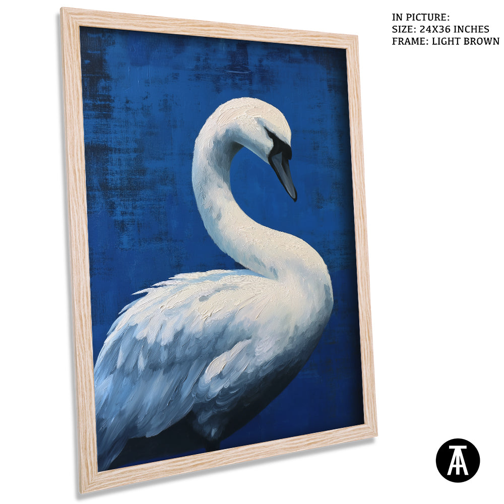 Artwork in Light Brown Frame