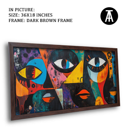 Artwork in Metal Champagne Gold Frame