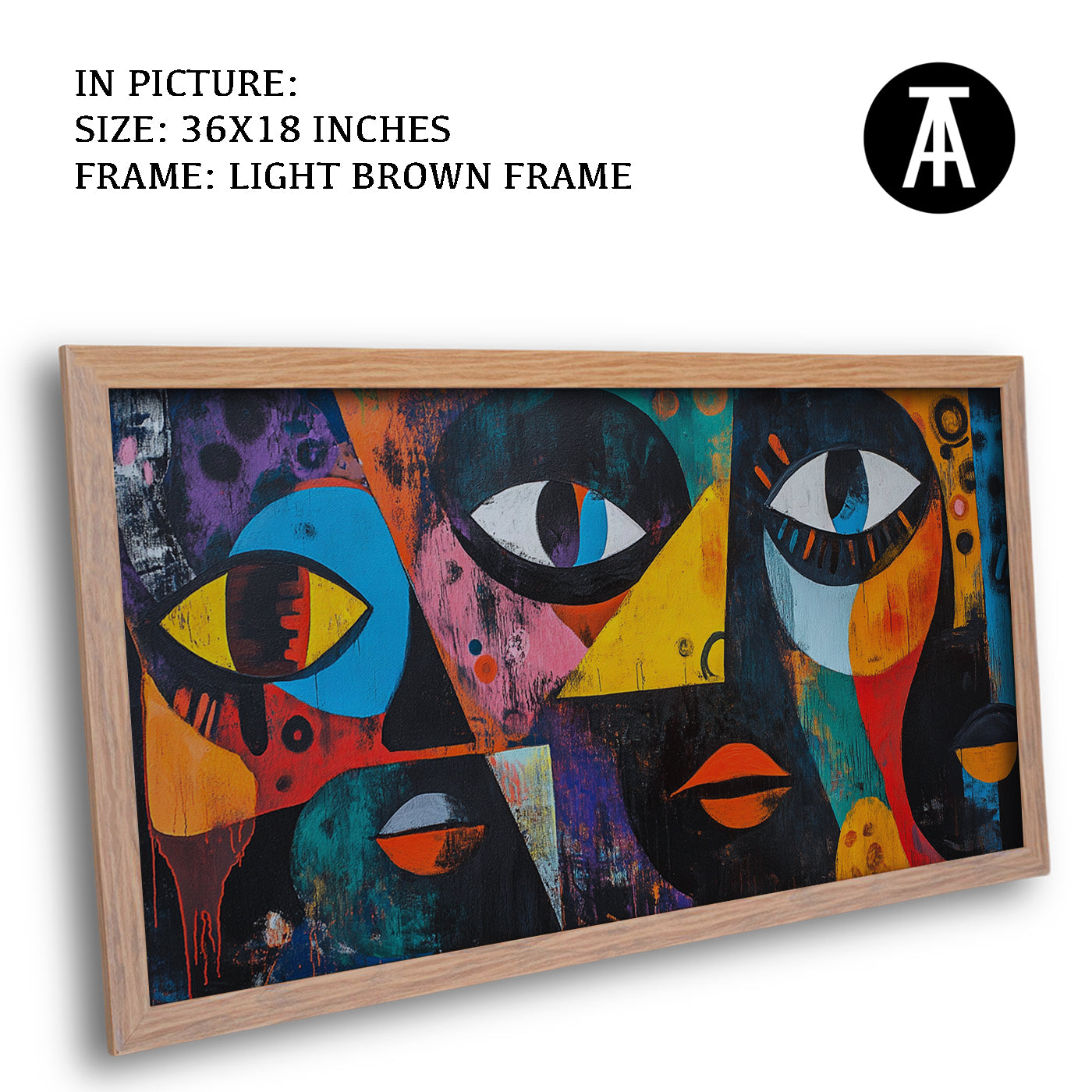 Artwork in Dark Brown Frame
